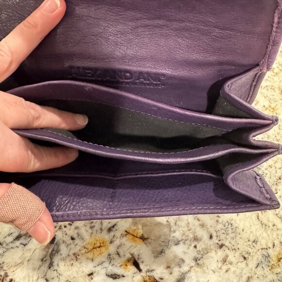Alex and Ani leather embossed leather wallet - Deep Purple - Picture 8 of 8
